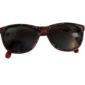Love Moschino Butterfly Shape MOL524 0PA Red Roses Floral Sunglasses